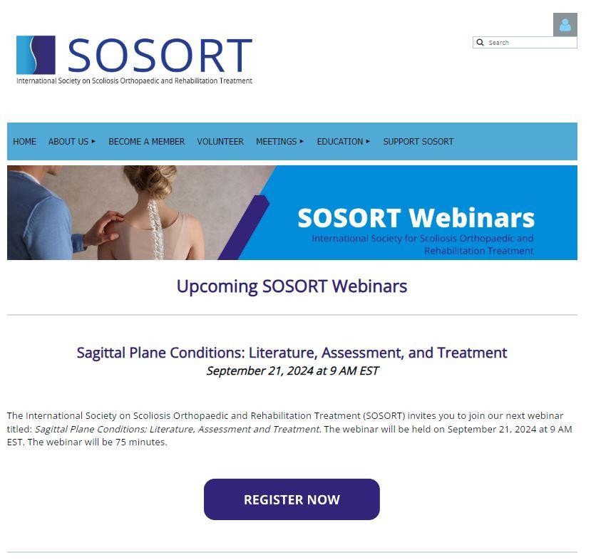 SOSORT WEBINAR on Sagittal Plane