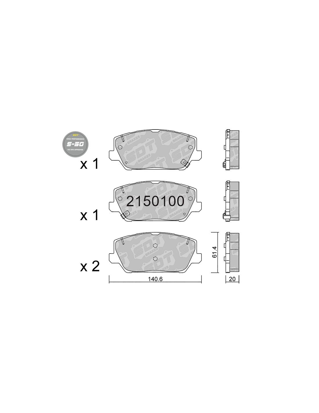 HYUNDAI i30 N 2.0i T-GDI Brake Pads - SDT Brake