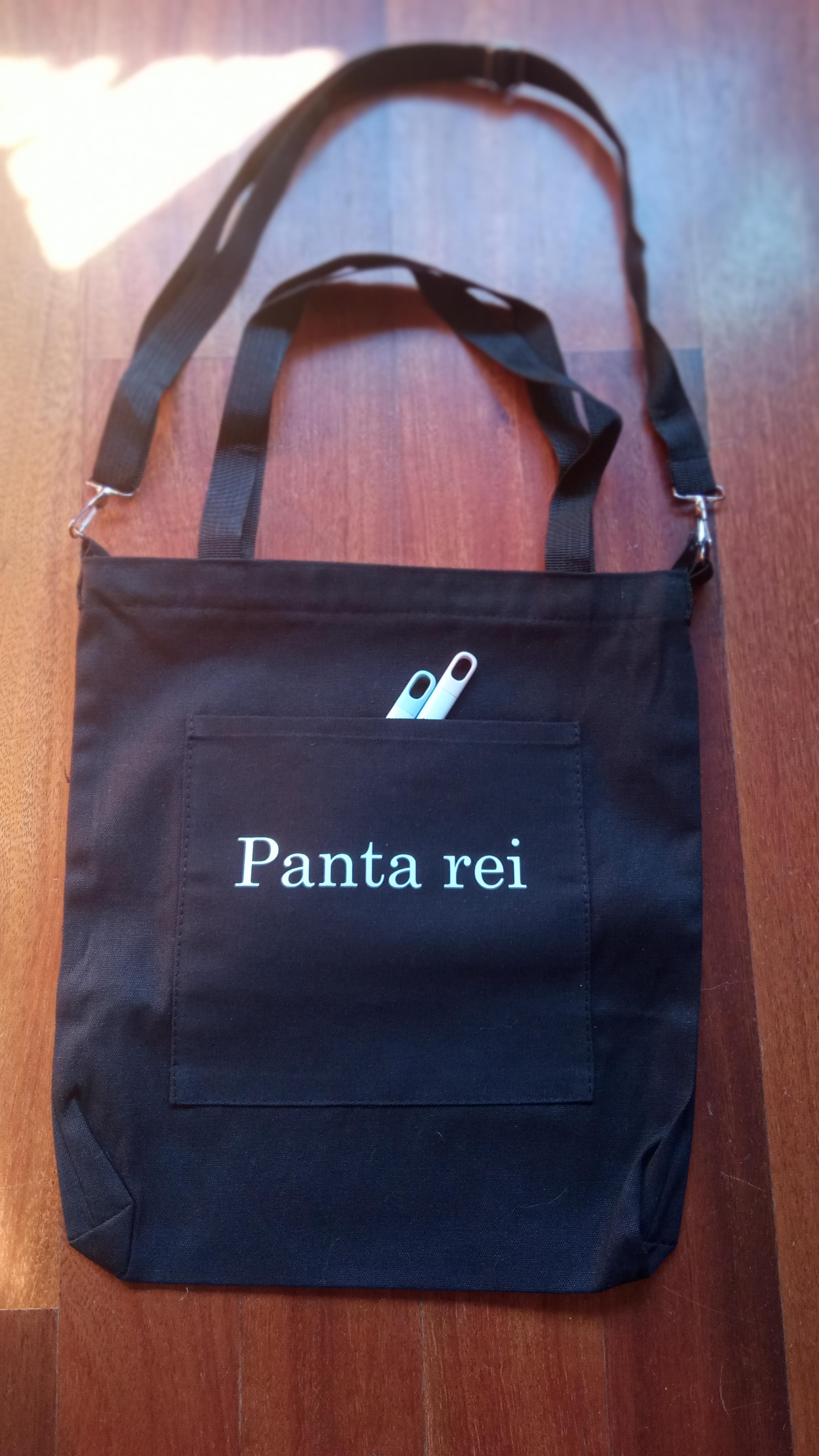 Tote bag PANTA REI black