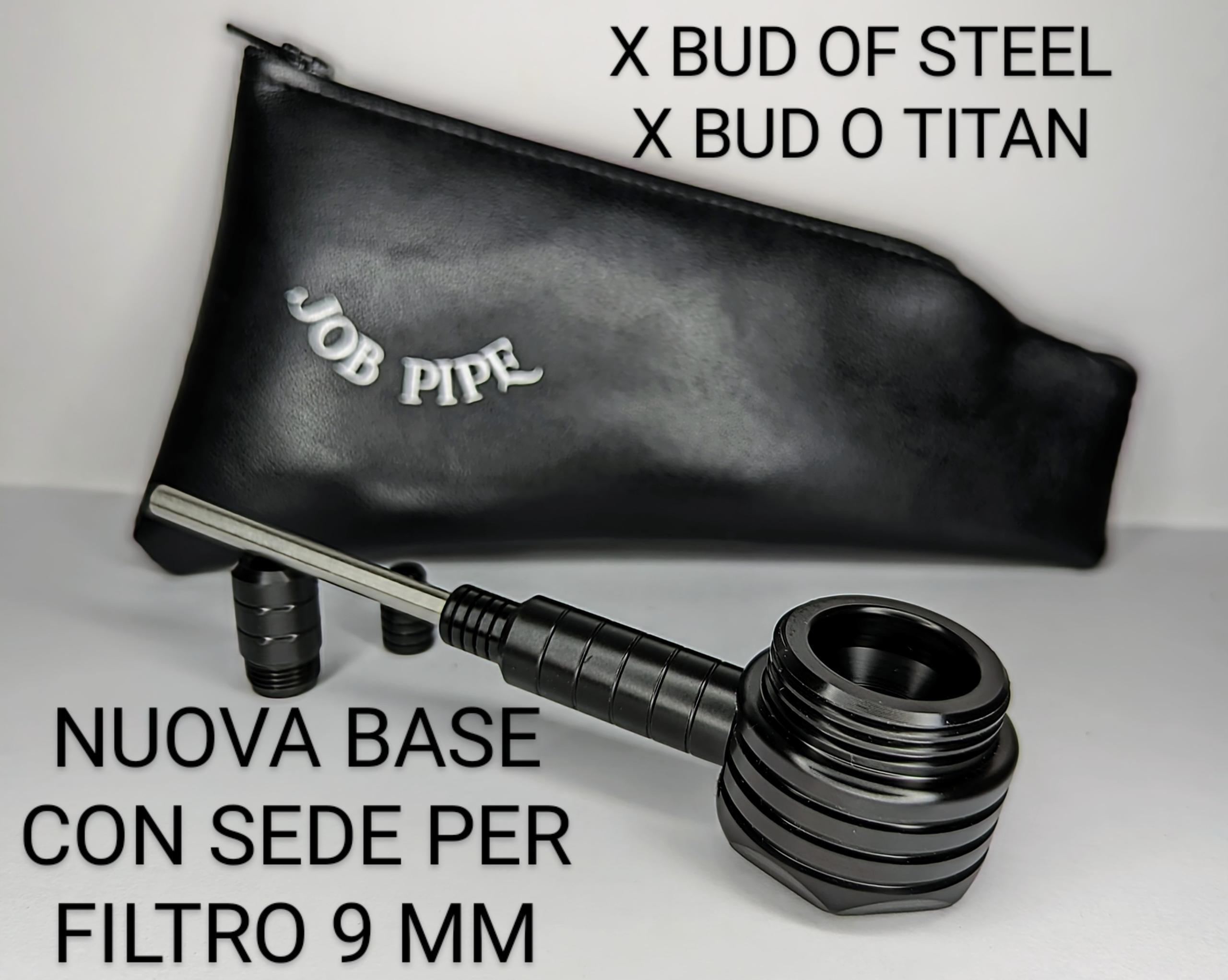 Delrin Black Base Con Sede Per Filtro 9 mm per Bud Of Steel - Titan