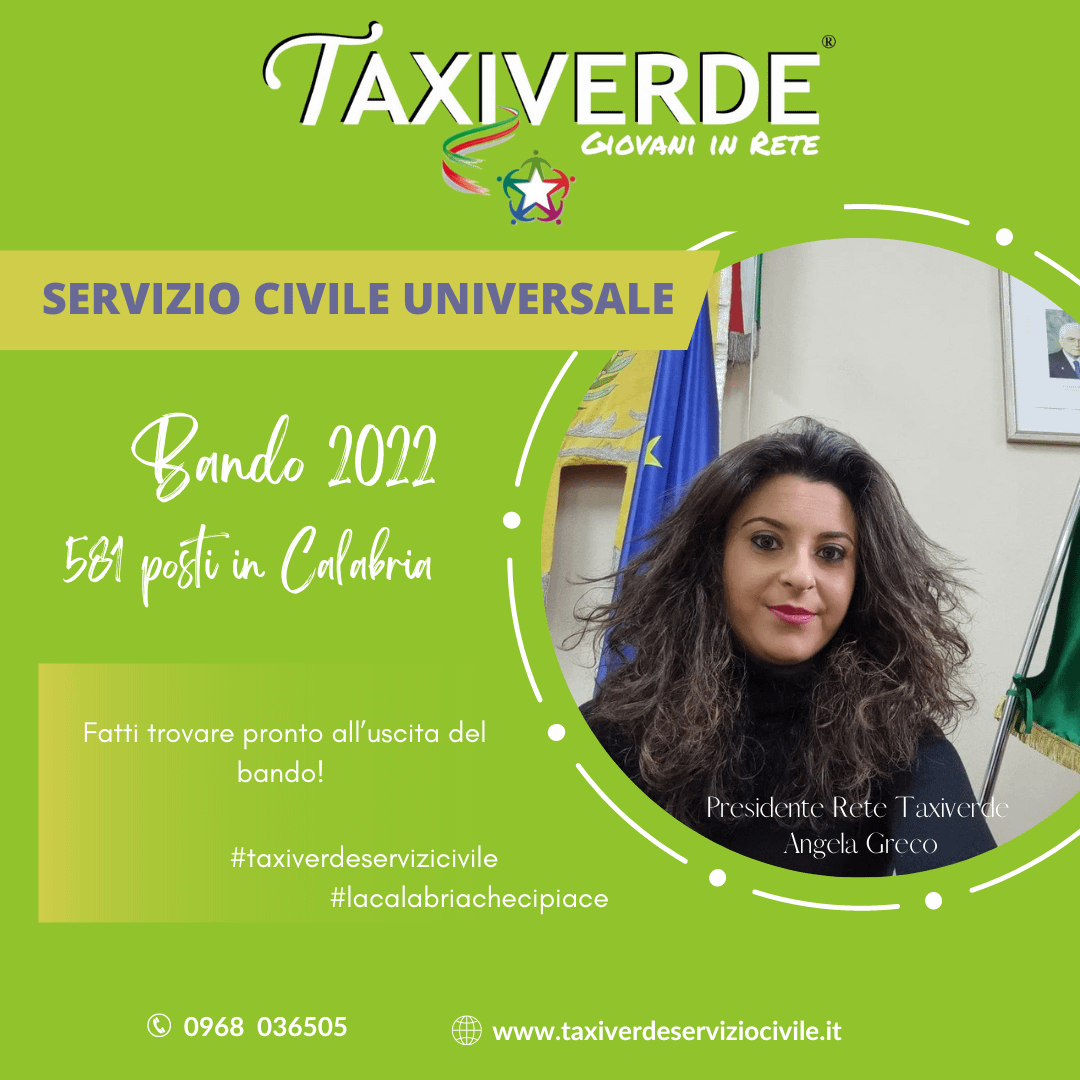 Servizio Civile Universale: Taxiverde fa l’en plein con 581 posti!