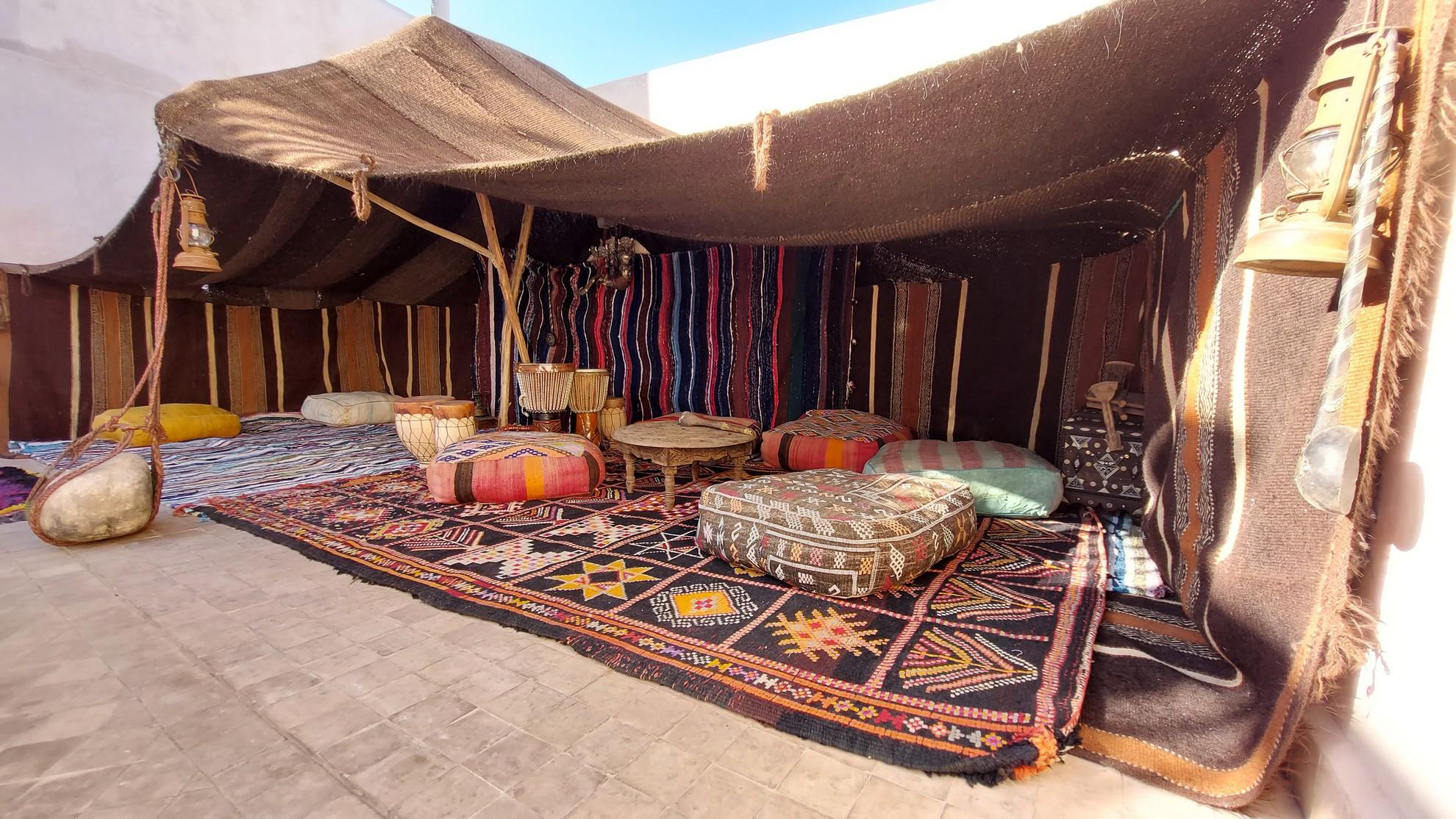 Tenda berbera sul terrazzo