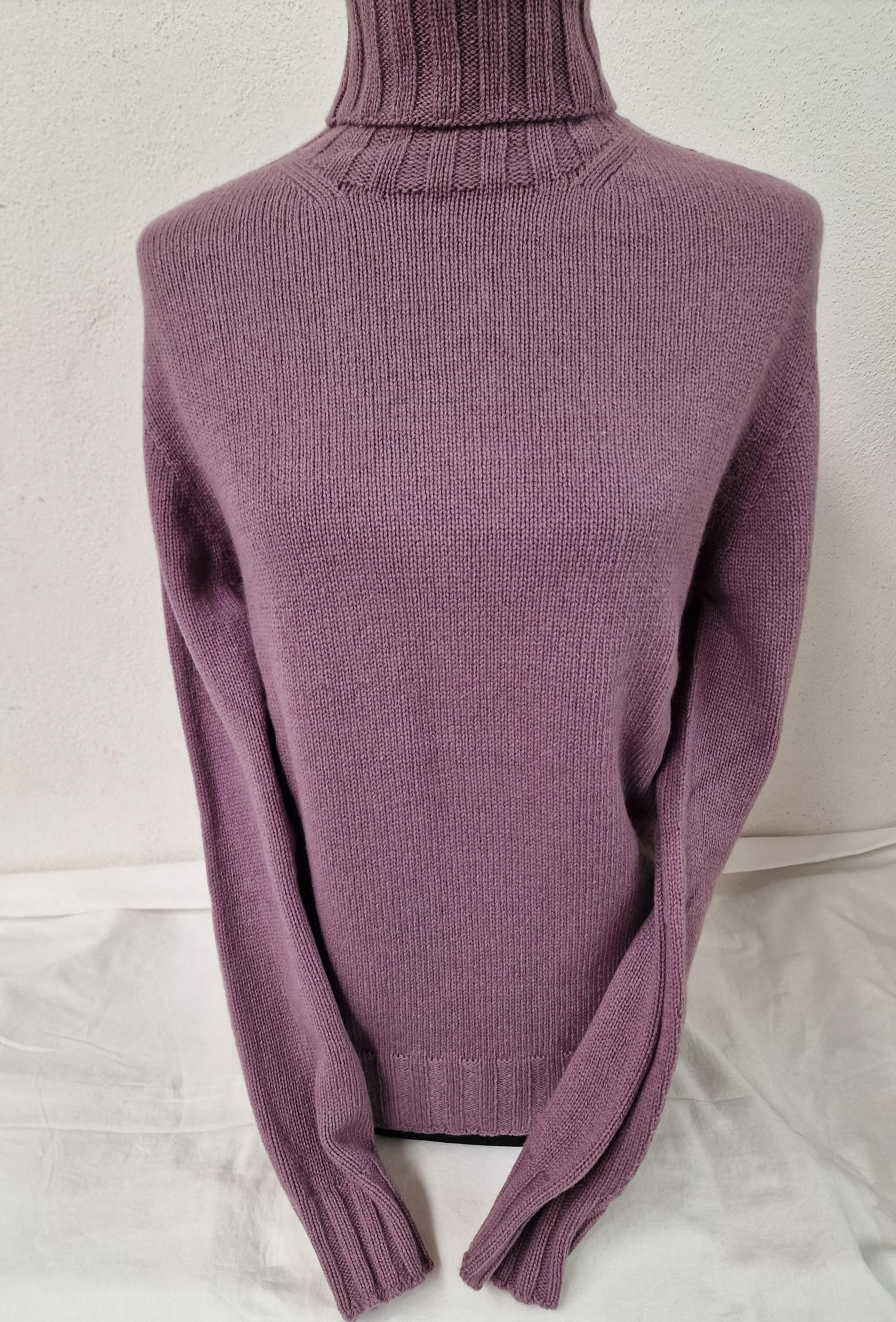 Maglione con Collo Ciclista in Cashmere 100%