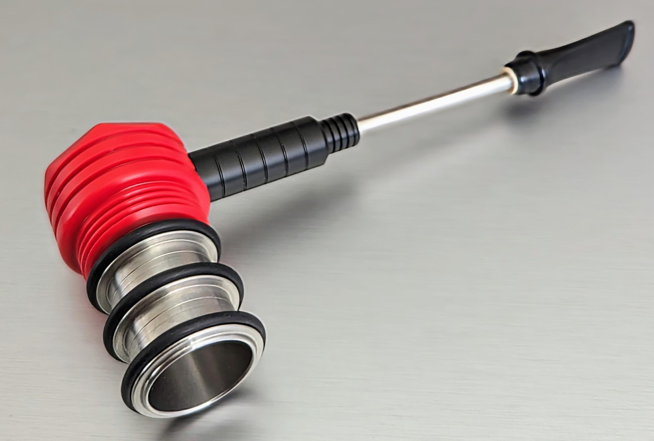 Job Pipe Bud Of Steel Red Magenta Filtro 9 mm - Reverse Calabash in acciaio inox