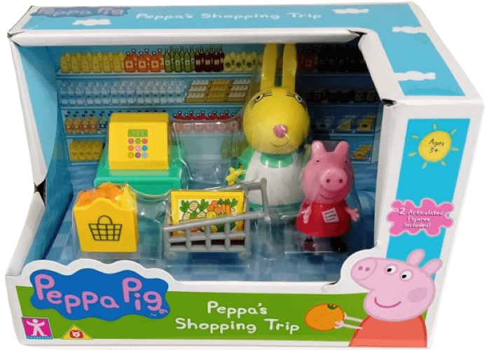 Bambola Peppa Pig al supermercato con accessori
