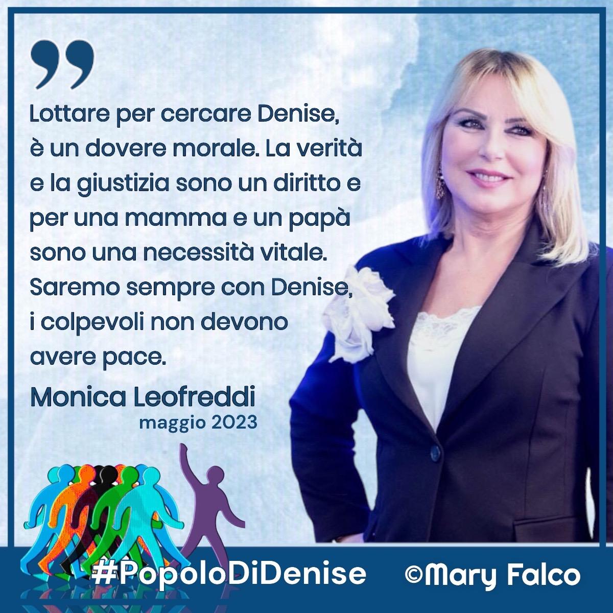 Monica Leofreddi, "Lottare per cercare Denise è un dovere morale"...