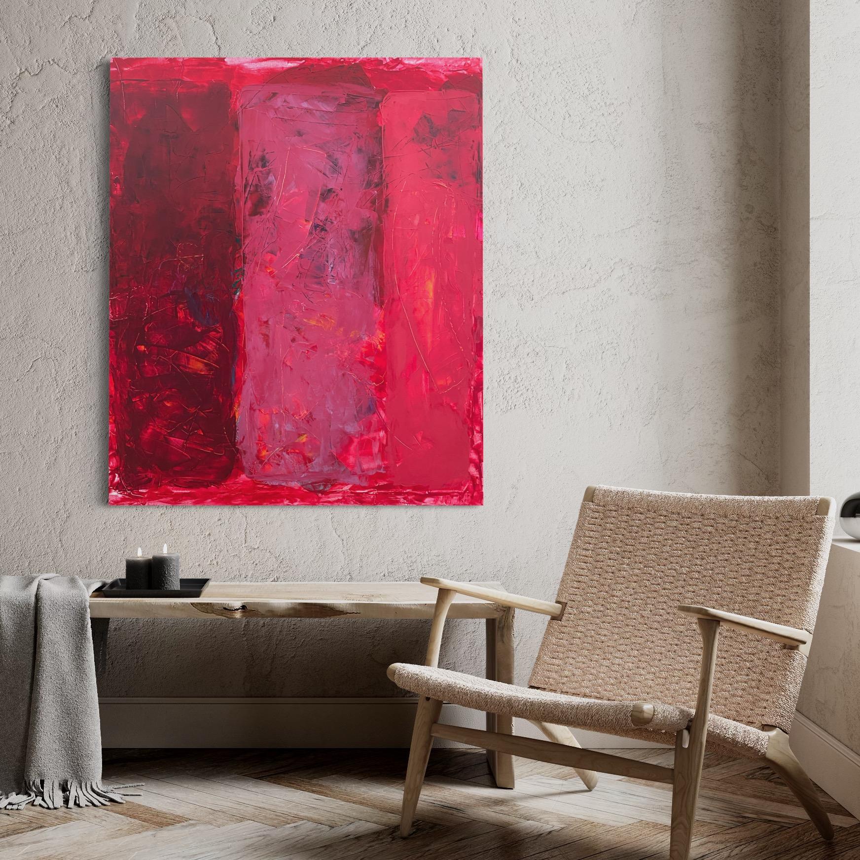 abstract art,modern art,contemporary art,abstraction,colorful,red,pink,mexican artist,artist,french artist,warm colours,