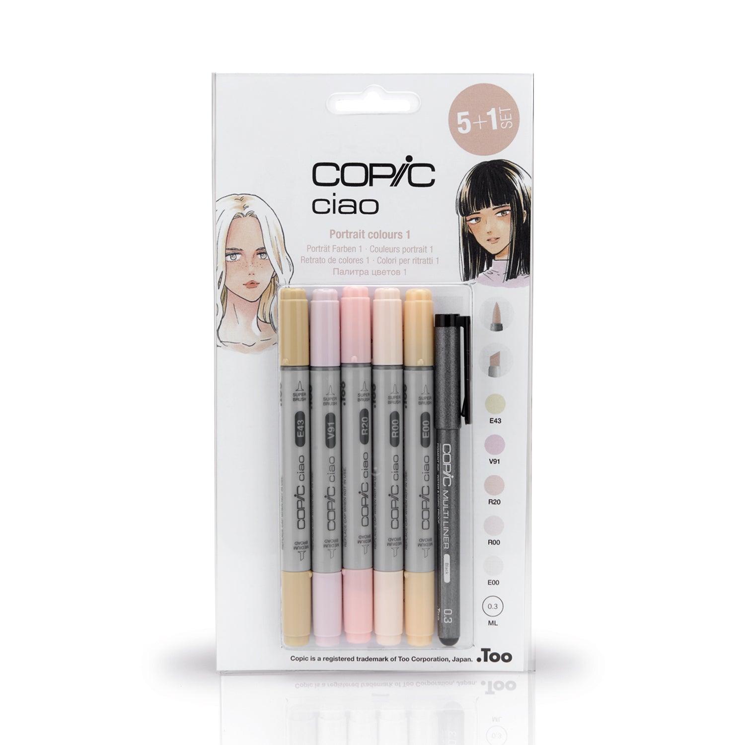 Copic - Copic Ciao set 5+1 colori per ritratto (pelle chiara)