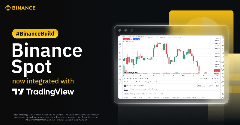 Binance Spot is now integrated with TradingView and its users can trade crypto within TradingView's browser and desktop apps