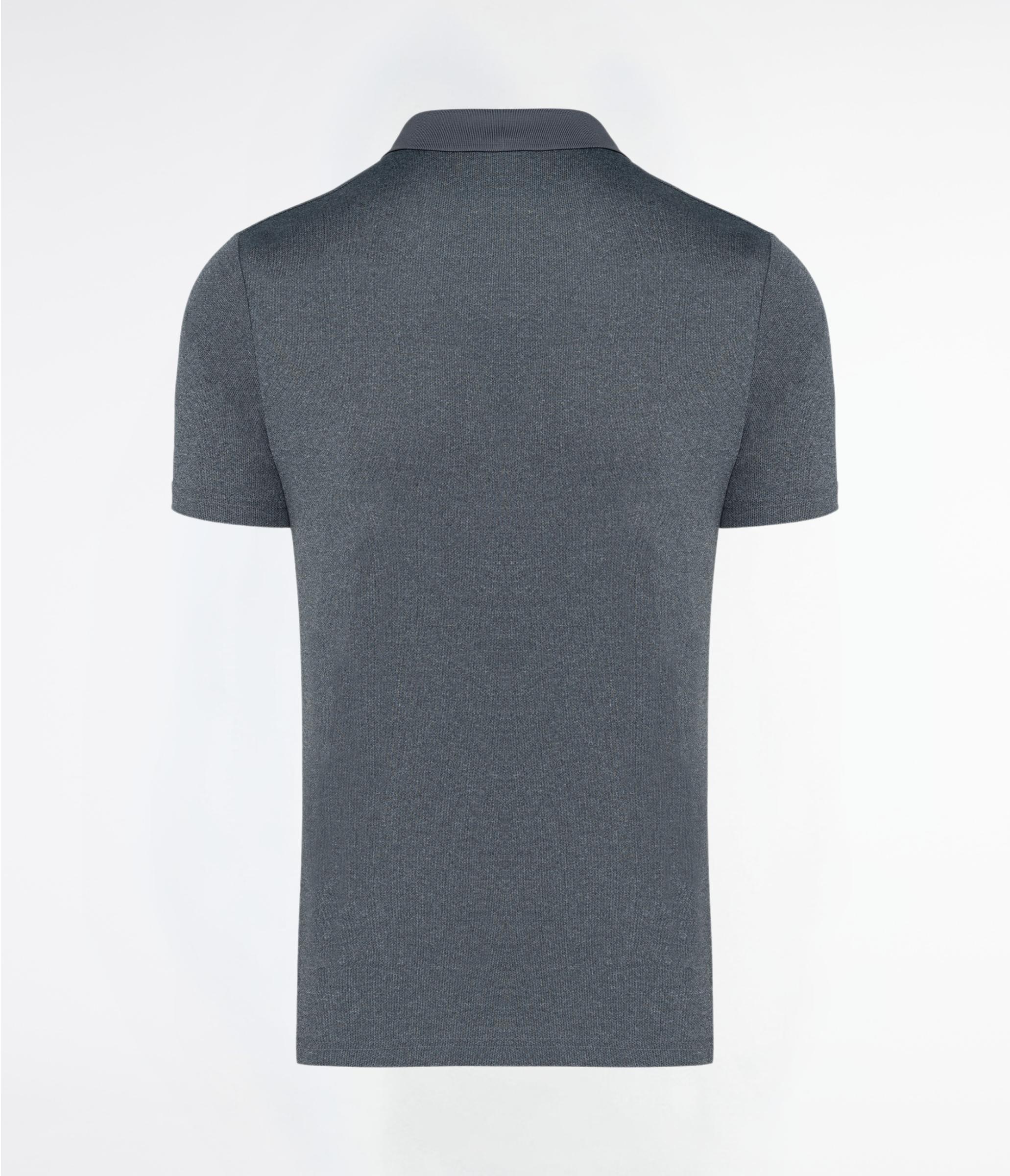 Polo chinè manica corta grey heather