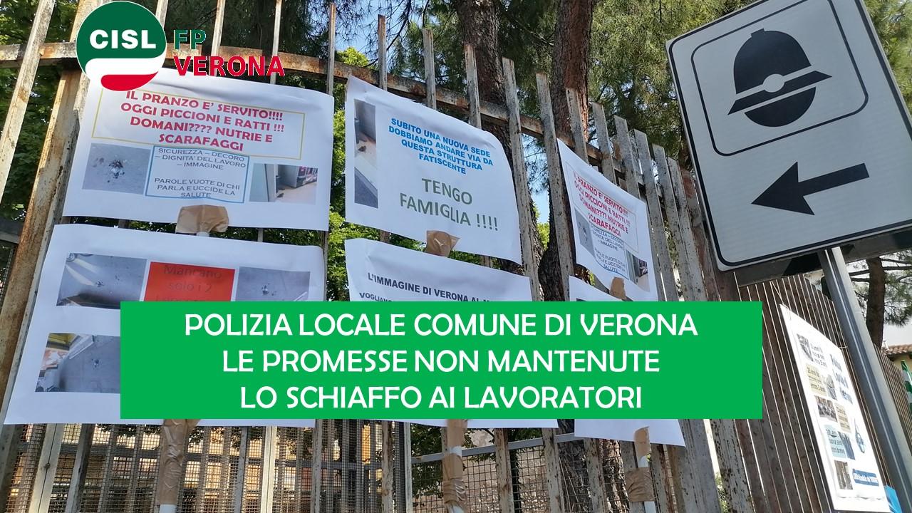 CISL FP Verona. Comune di Verona e Polizia Locale: una farsa inaccettabile. Stato di agitazione!