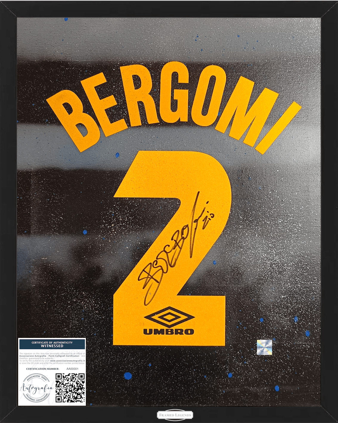 Artwork F.C Inter Theme Beppe Bergomi Firmato Limited Edition