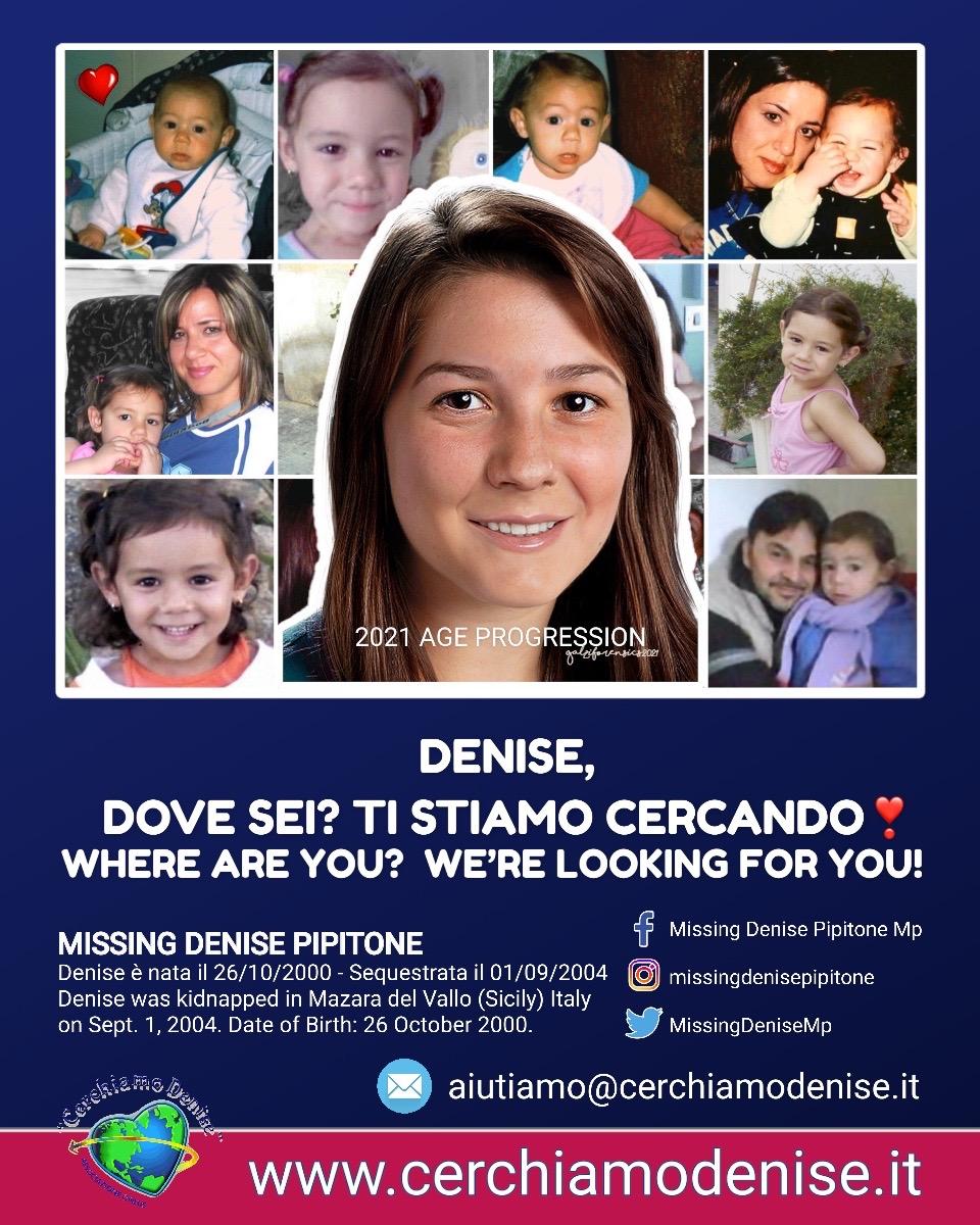 Missing Denise nata il 26 ottobre 2000 - scomparsa 1 settembre 2004 a Mazara del Vallo TP. Sicilia