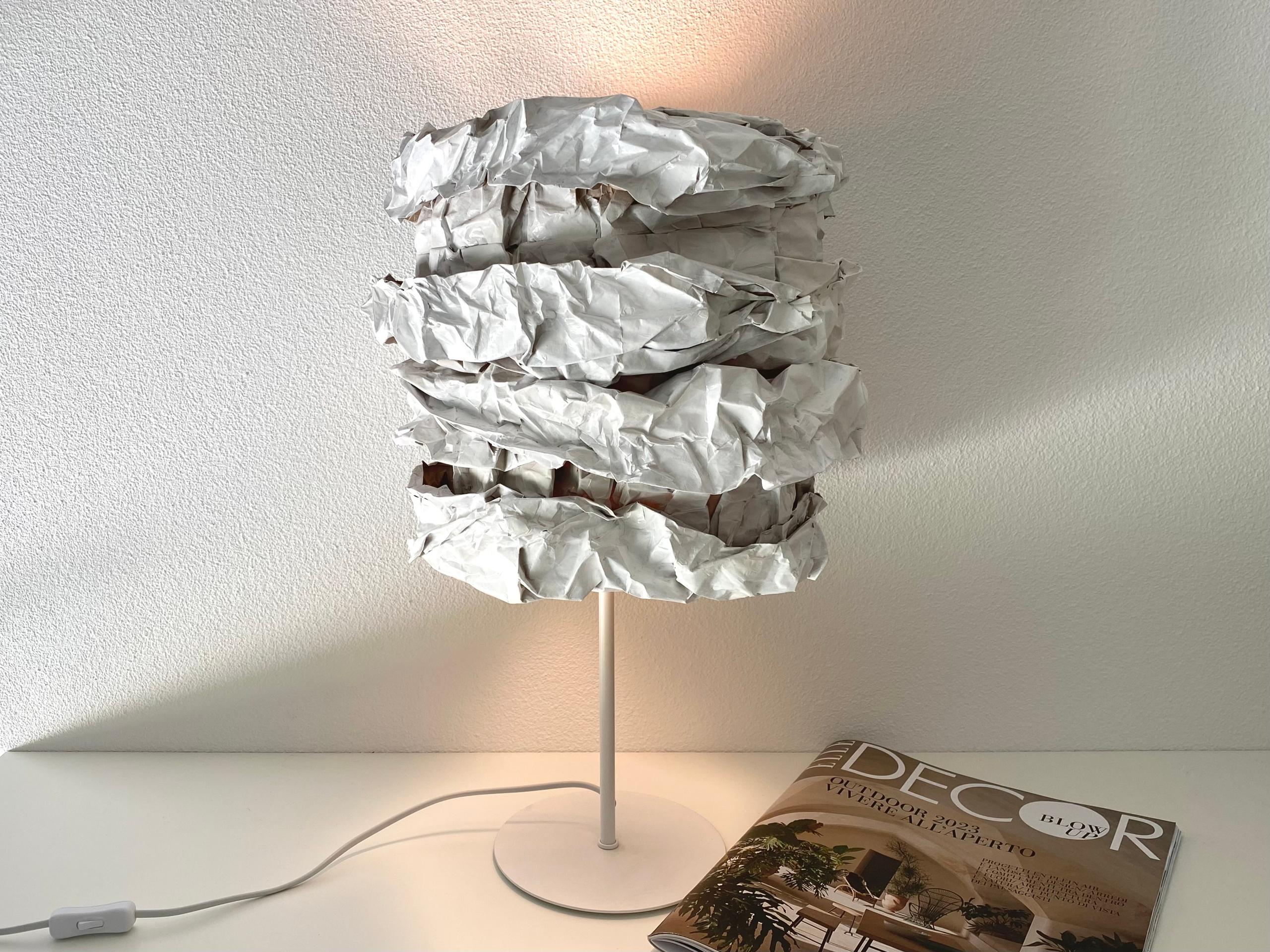 Table Lamp with recycled paper