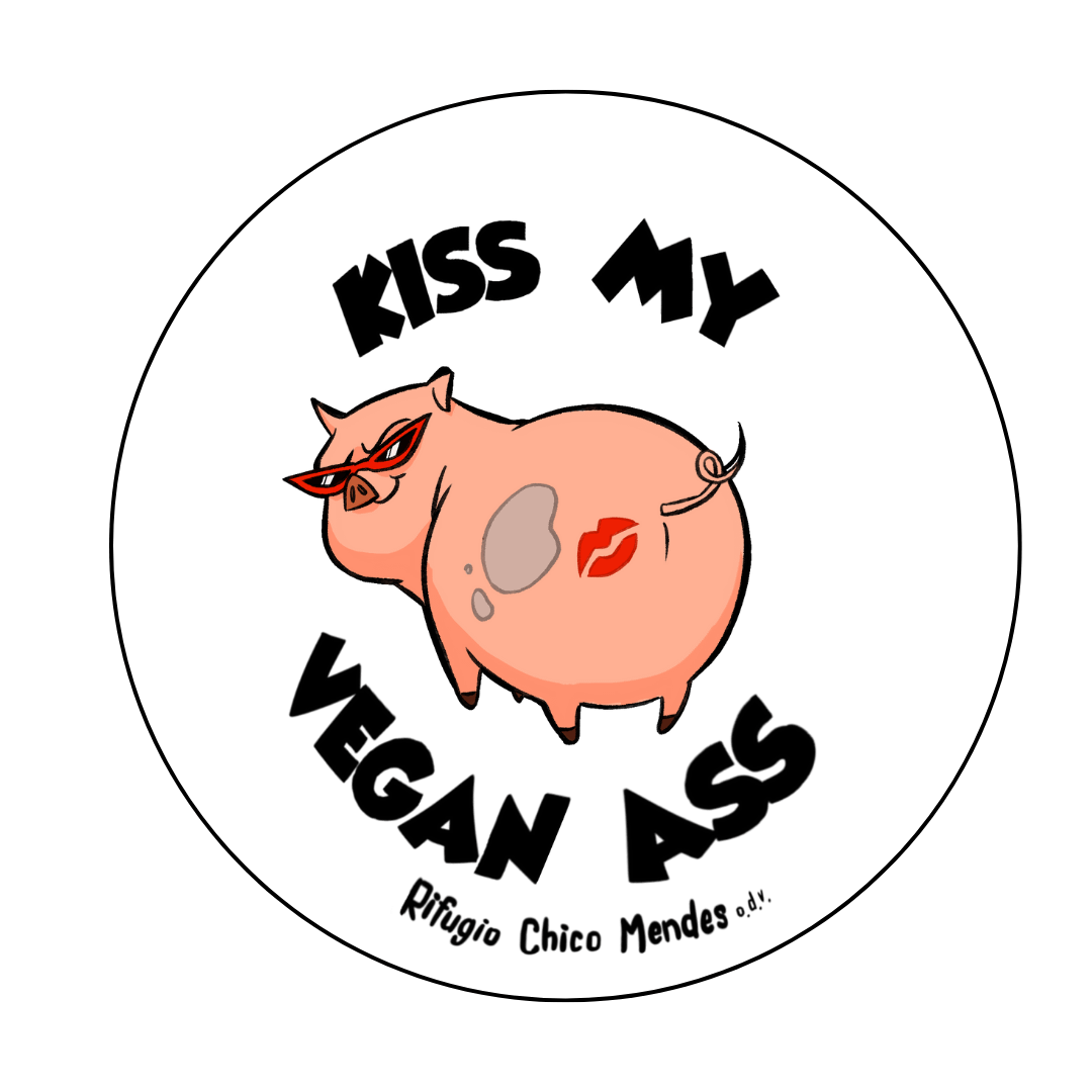 Adesivo “kiss my vegan ass”