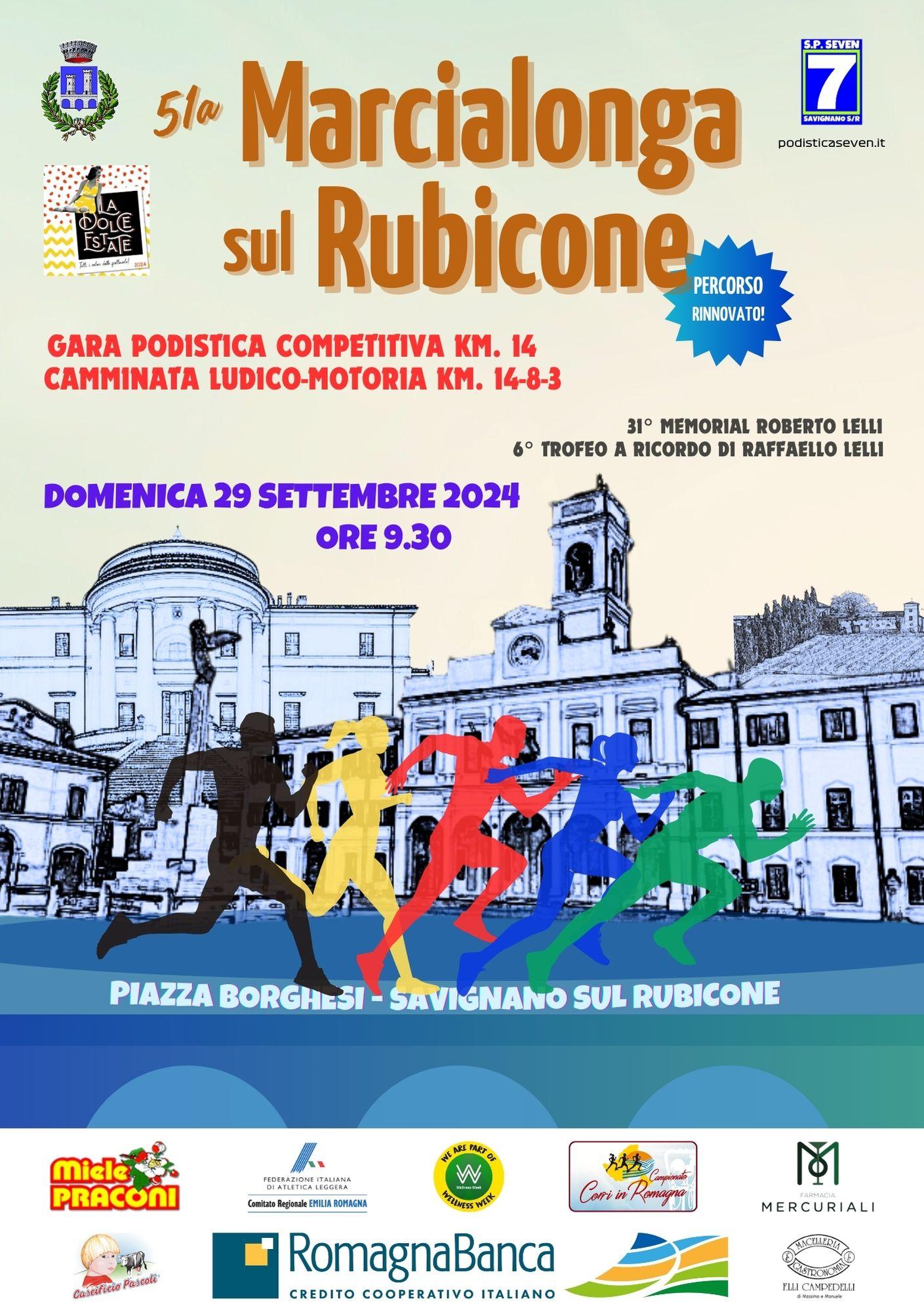 Domenica 29/09 a Savignano la 51a Marcialonga sul Rubicone