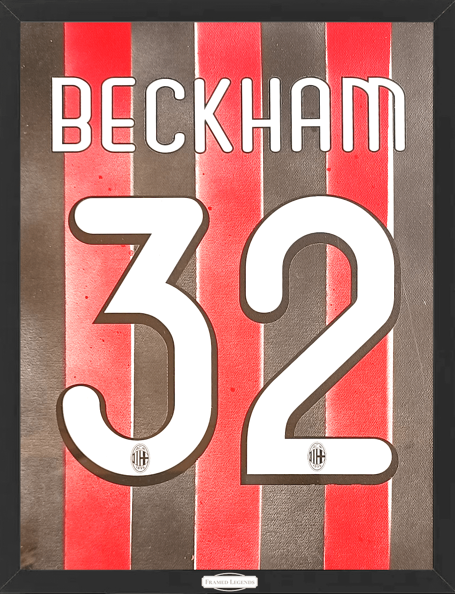 Artwork AC Milan Football Theme David Beckham Limited Edition