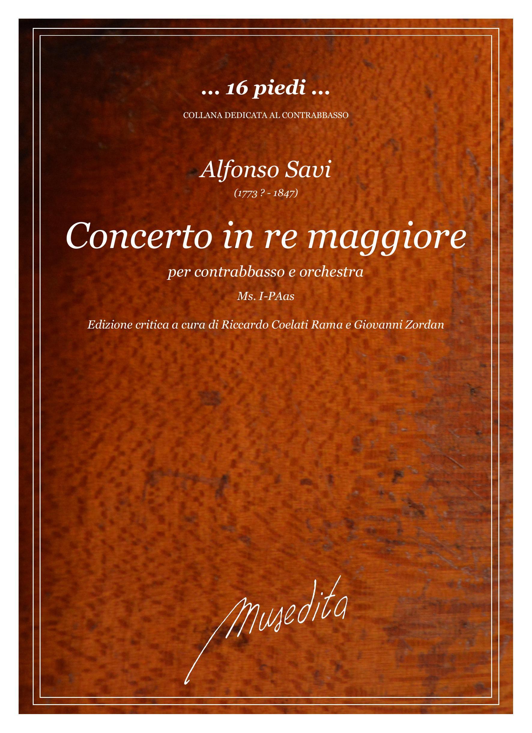 A.Savi: Concerto in re maggiore (Ms, Archivio di stato di Parma)