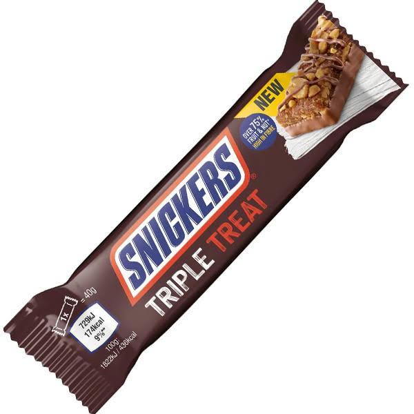 Snickers Triple Treat – Barretta di cioccolato e frutta secca