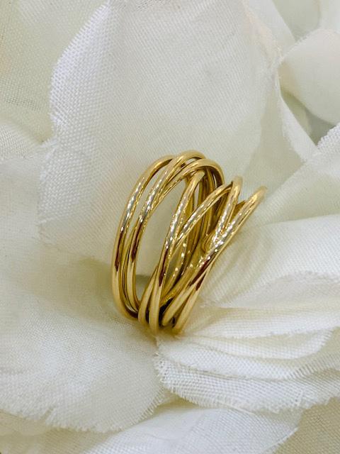 Collezione "Filo di luce" anello in oro giallo