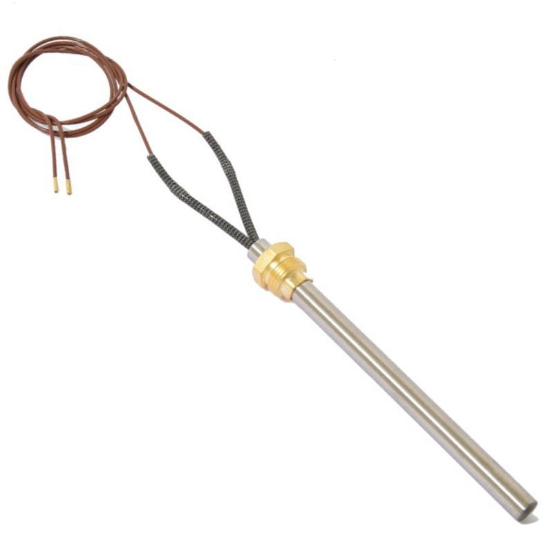 14702001L Resistenza accensione per stufe a pellet, con raccordo 3/8" GAS totale: 146 mm.250 W