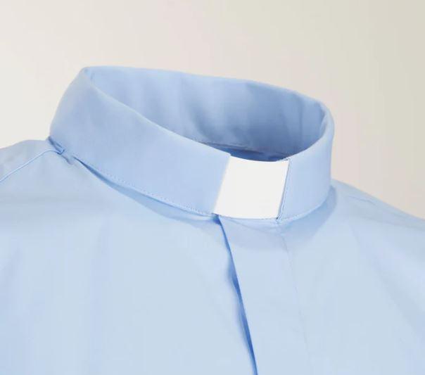 Camicia 100% Cotone CELESTE - Clergy - Manica Lunga