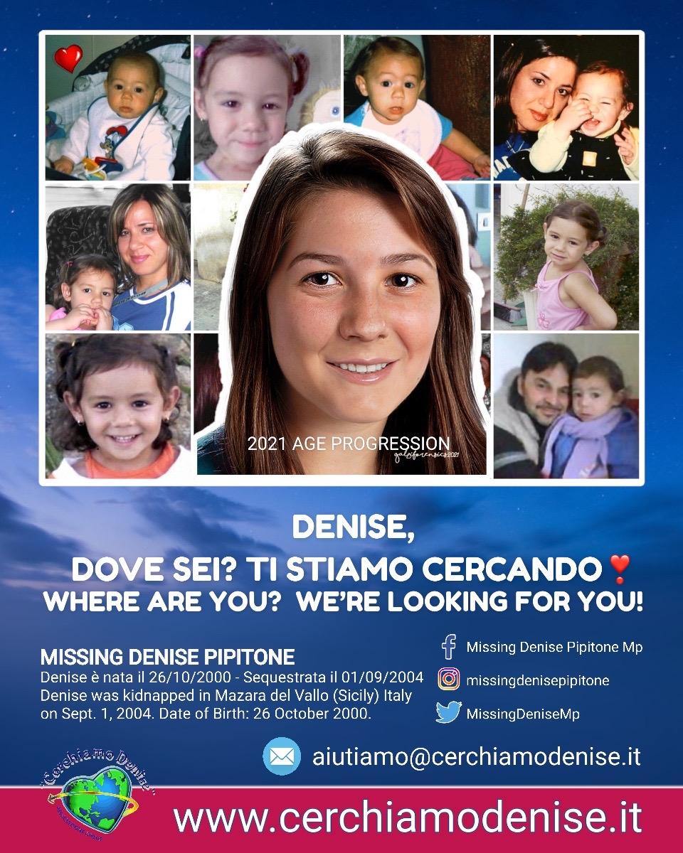 Missing Denise nata il 26 ottobre 2000 - scomparsa 1 settembre 2004 a Mazara del Vallo TP. Sicilia