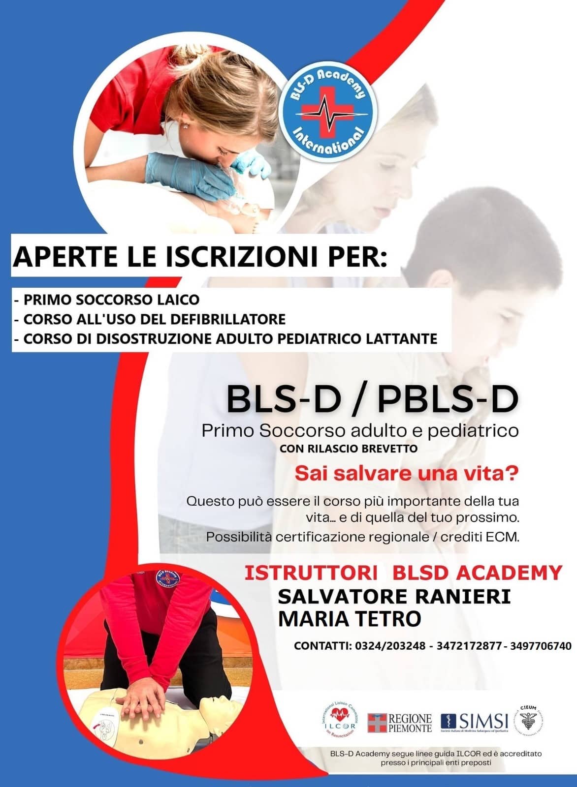 corso di primo soccorso, domodossola, ossola, sicurezza, defibrillatore, disostruzione