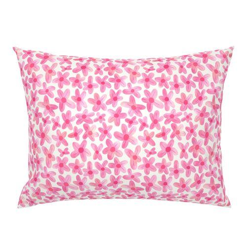 standard pillow shams pink hyacinth flowers