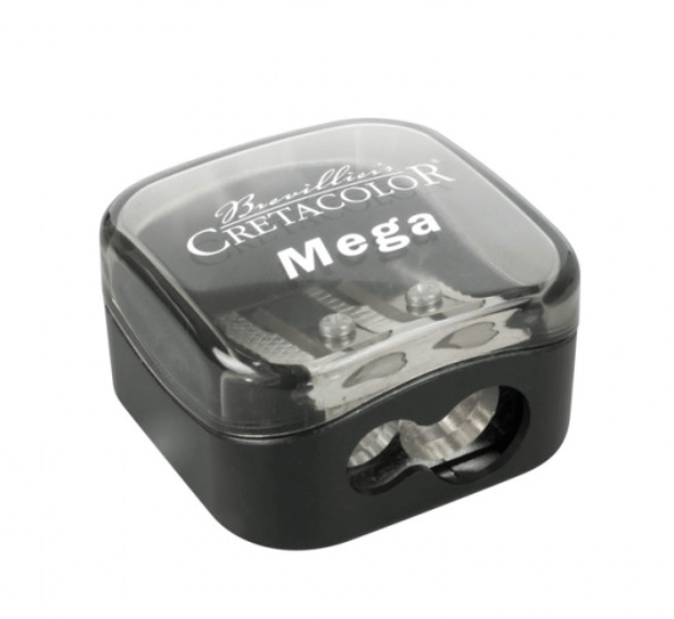 CRETACOLOR - Mega Duo-sharpener - Temperamatite a serbatoio con due fori