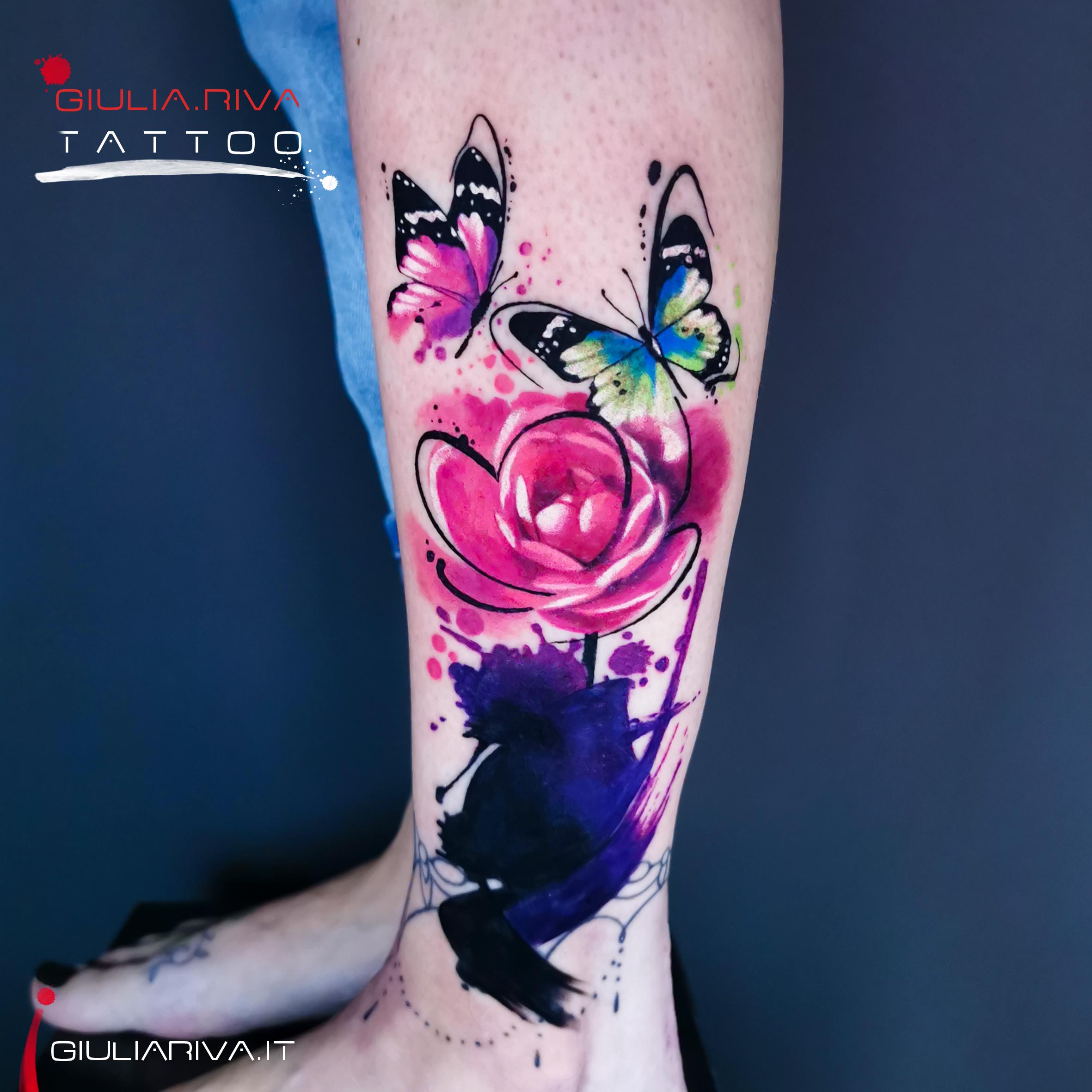 cover up tattoo copertura tatuaggio peonia fiori farfalla