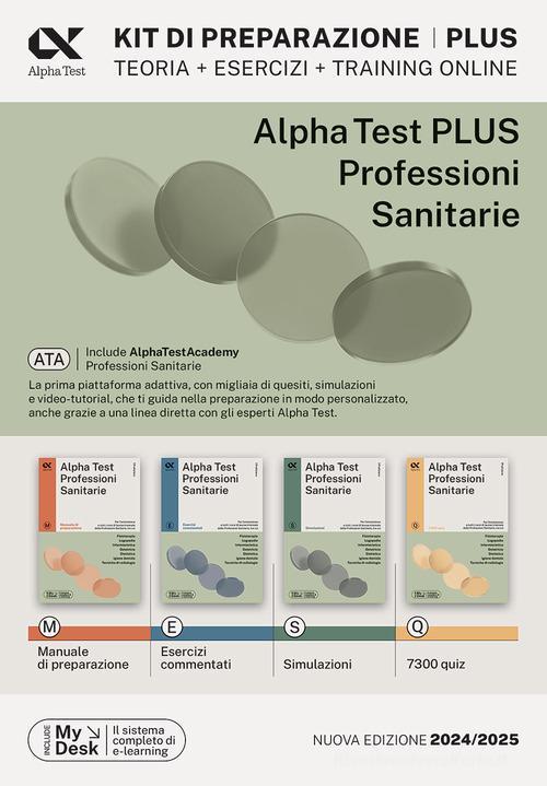 ALPHA TEST  -  AREA SANITARIA - PROF. SANITARIE. KIT PLUS CON TUTOR ONLINE 2024/2025