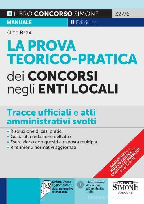 SIMONE  -  ENTI LOCALI - PROVA TEORICO-PRATICA. TRACCE UFFICIALI E ATTI AMMIN. SVOLTI