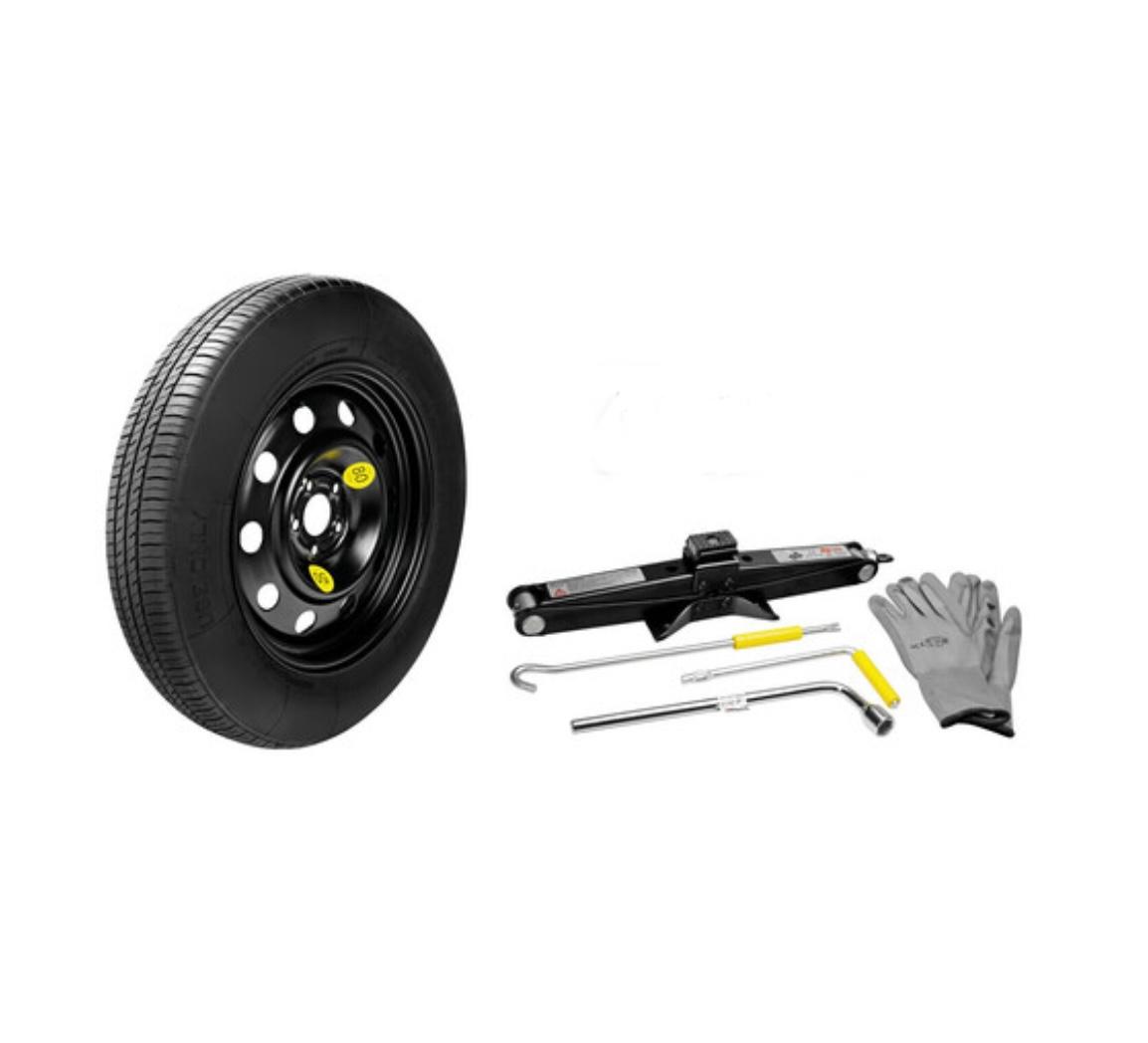 Kit ruotino di scorta Acciaio - 125/80-17 (Crich/Chiave/Sacca)Fiat 500X-Croma-Jeep Renage