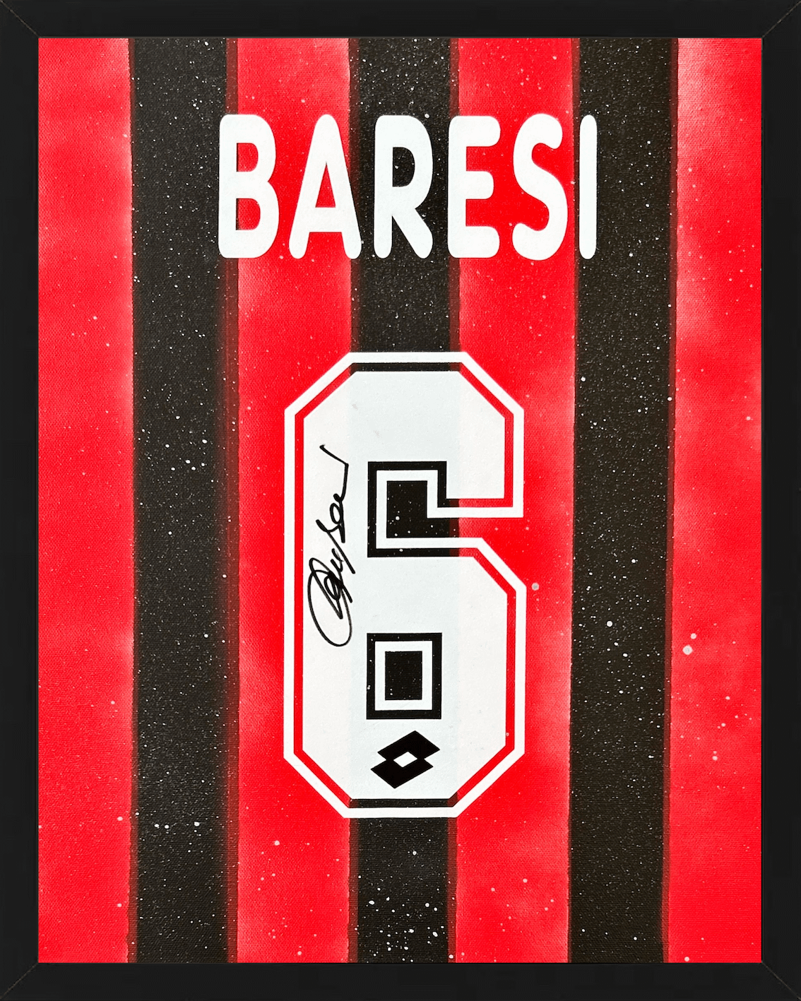 Artwork AC Milan Theme Firmato Franco Baresi 6 Limited Edition