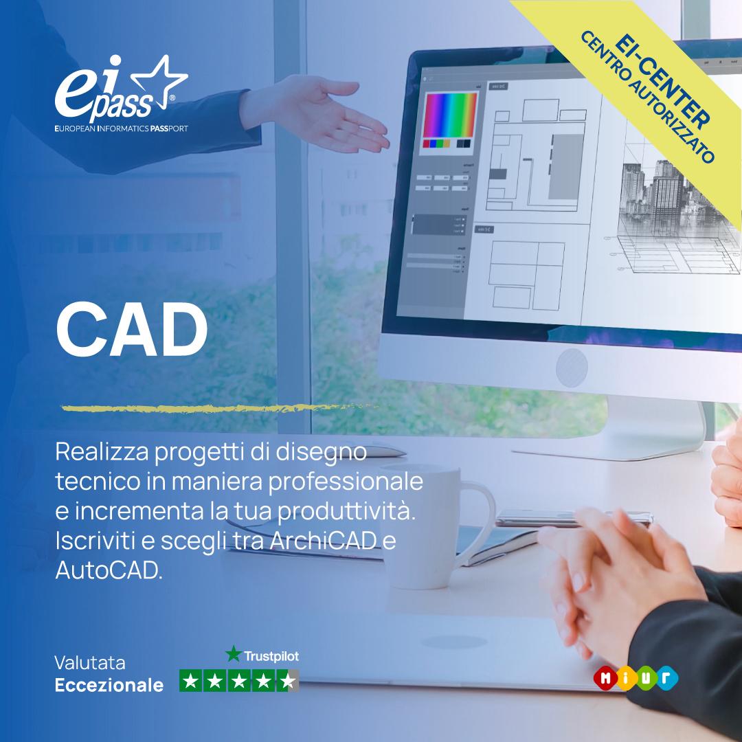 CAD - attesta il possesso di competenze nell'utilizzo di sistemi di progettazione CAD