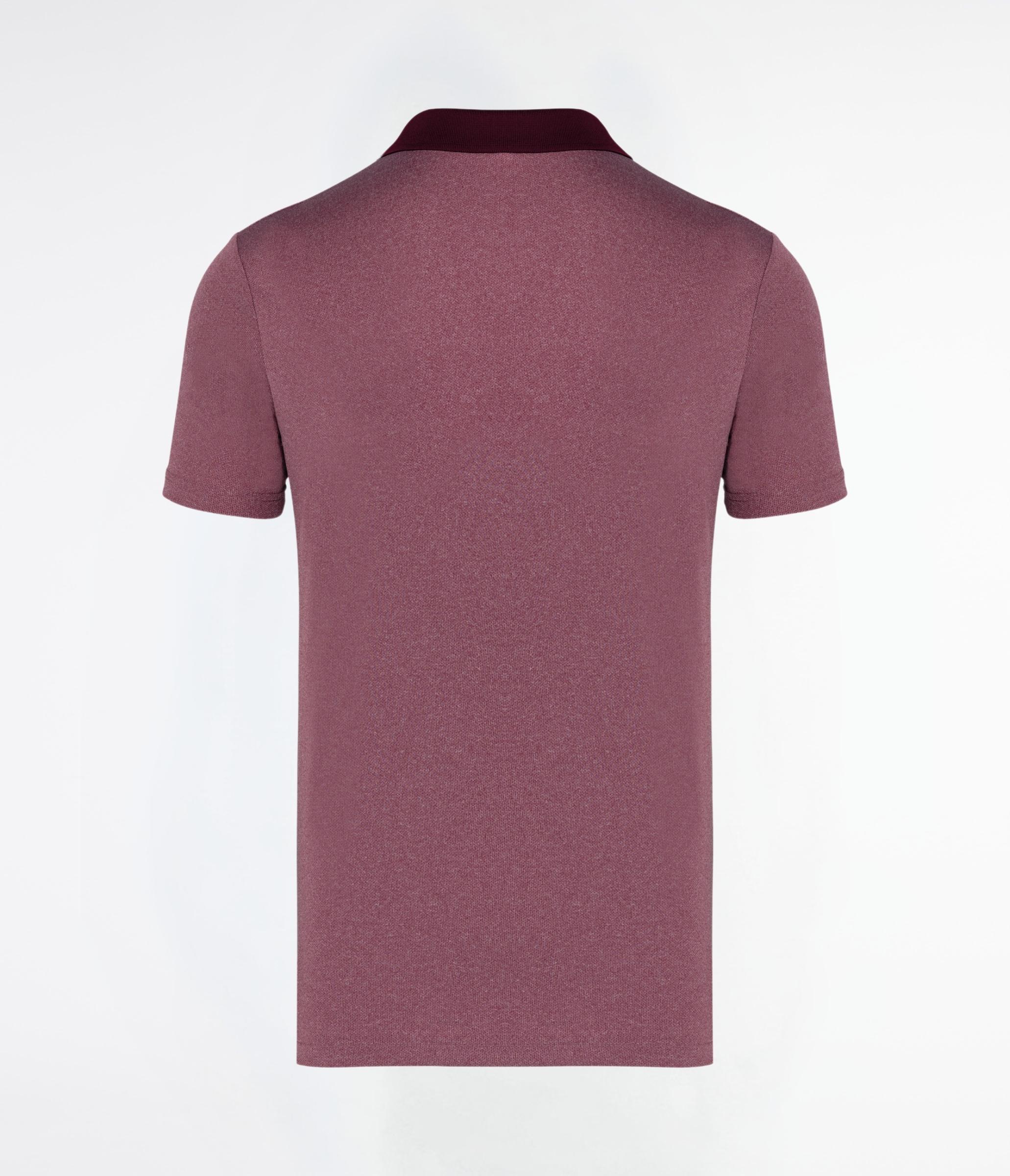 Polo chinè manica corta burgundy heather