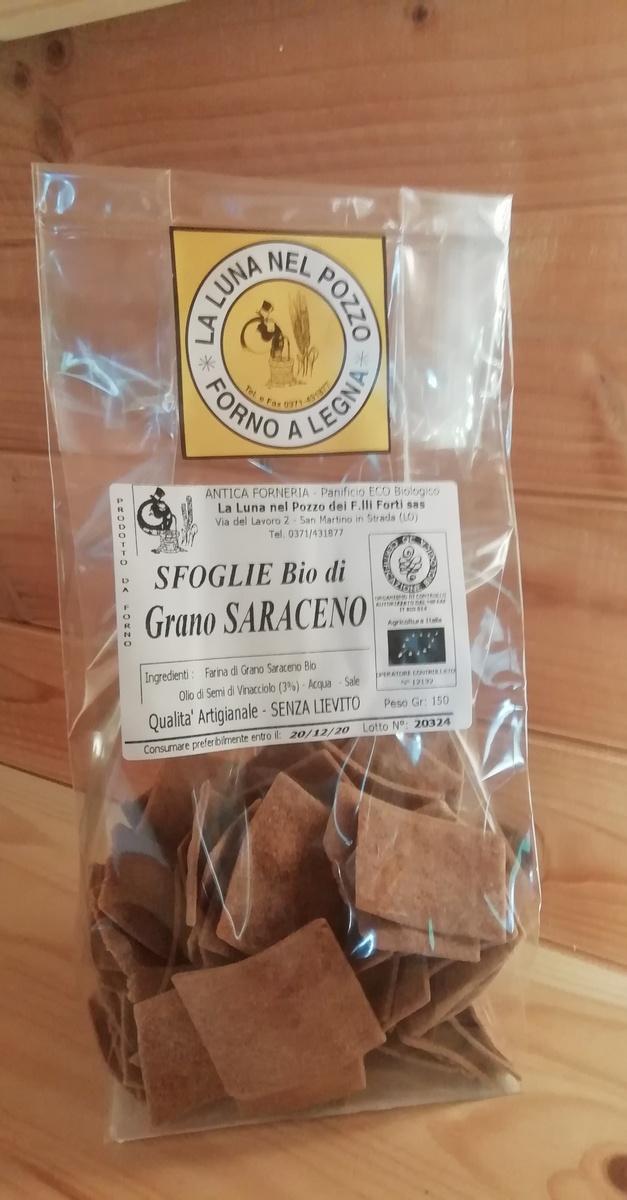 Sfogliatine di grano saraceno croccanti, raffinati per piatti salati