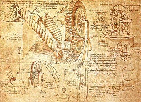 Leonardo da Vinci - Página del "Códice Atlántico"