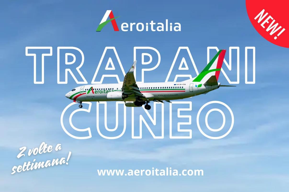 Aeroitalia torna a volare da Trapani Birgi. Si inizia con Cuneo