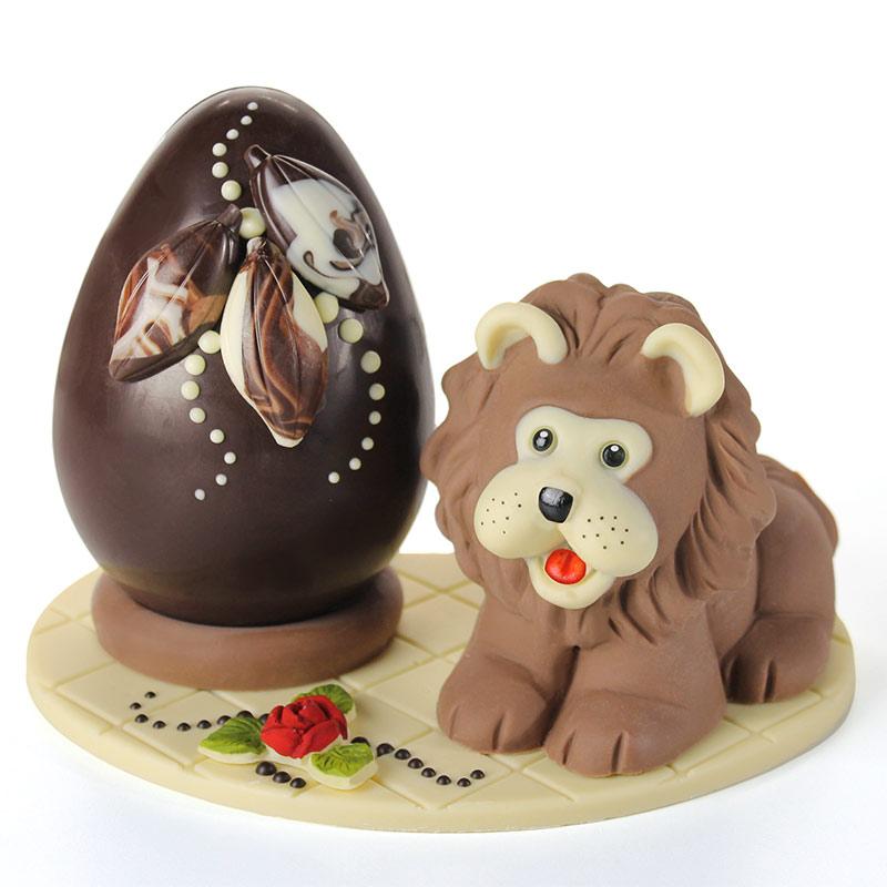 Composizione di cioccolato “Leone e Uovo di Pasqua” 18