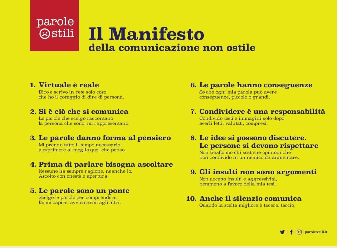 Il Manifesto della Comunicazione Non Ostile - Associazione Parole O_Stili