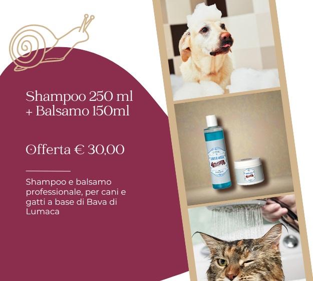 Shampoo + Balsamo alla Bava di Lumaca per cani e gatti AMBROSIA