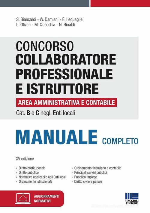 MAGGIOLI  -  ENTI LOCALI - COLLABORATORE PROF. E ISTRUTTORE AREA AMMIN. E CONTAB. CAT B&C. MANUALE