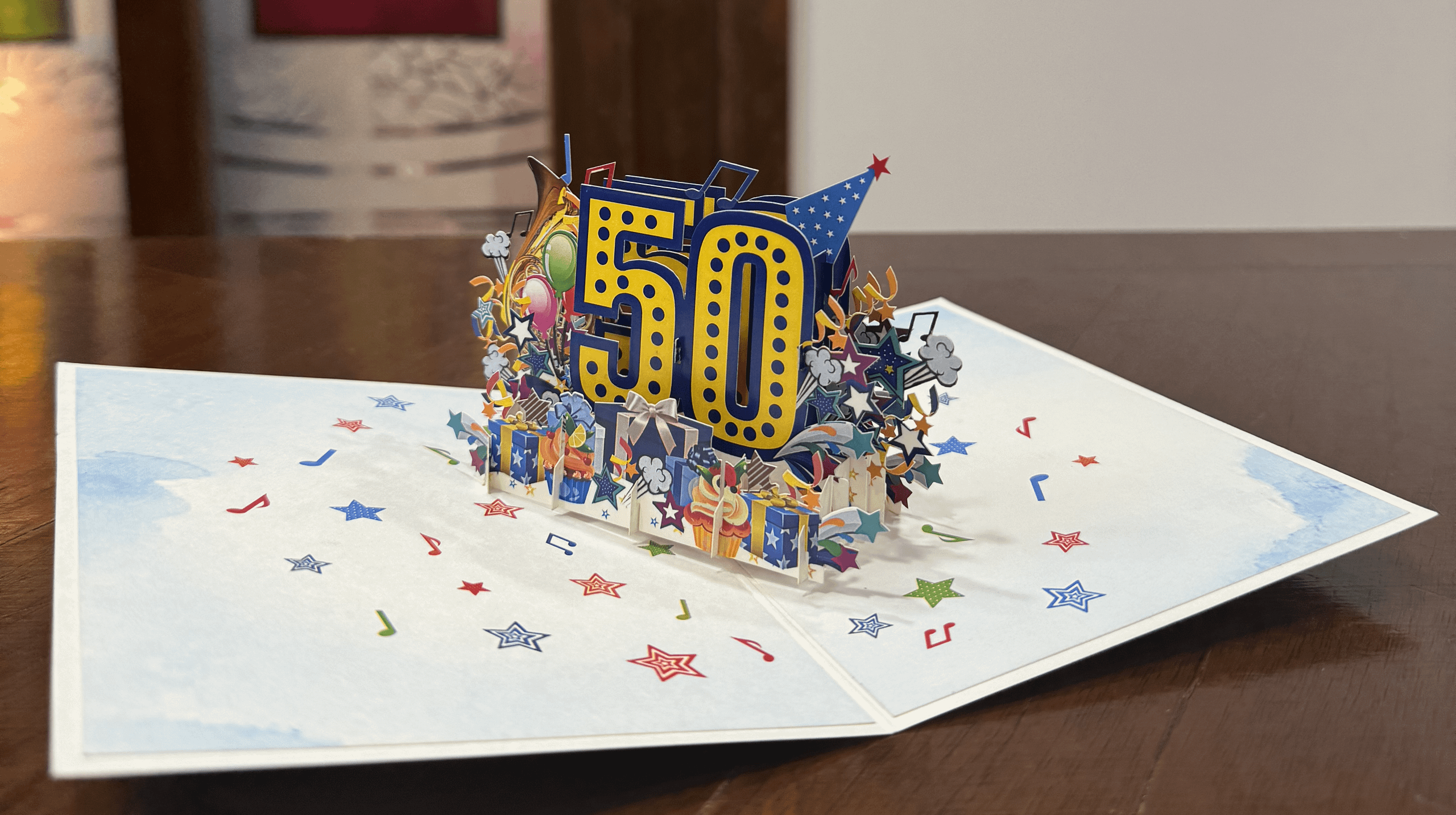 Happy Birthday 50  Pop-Up Card