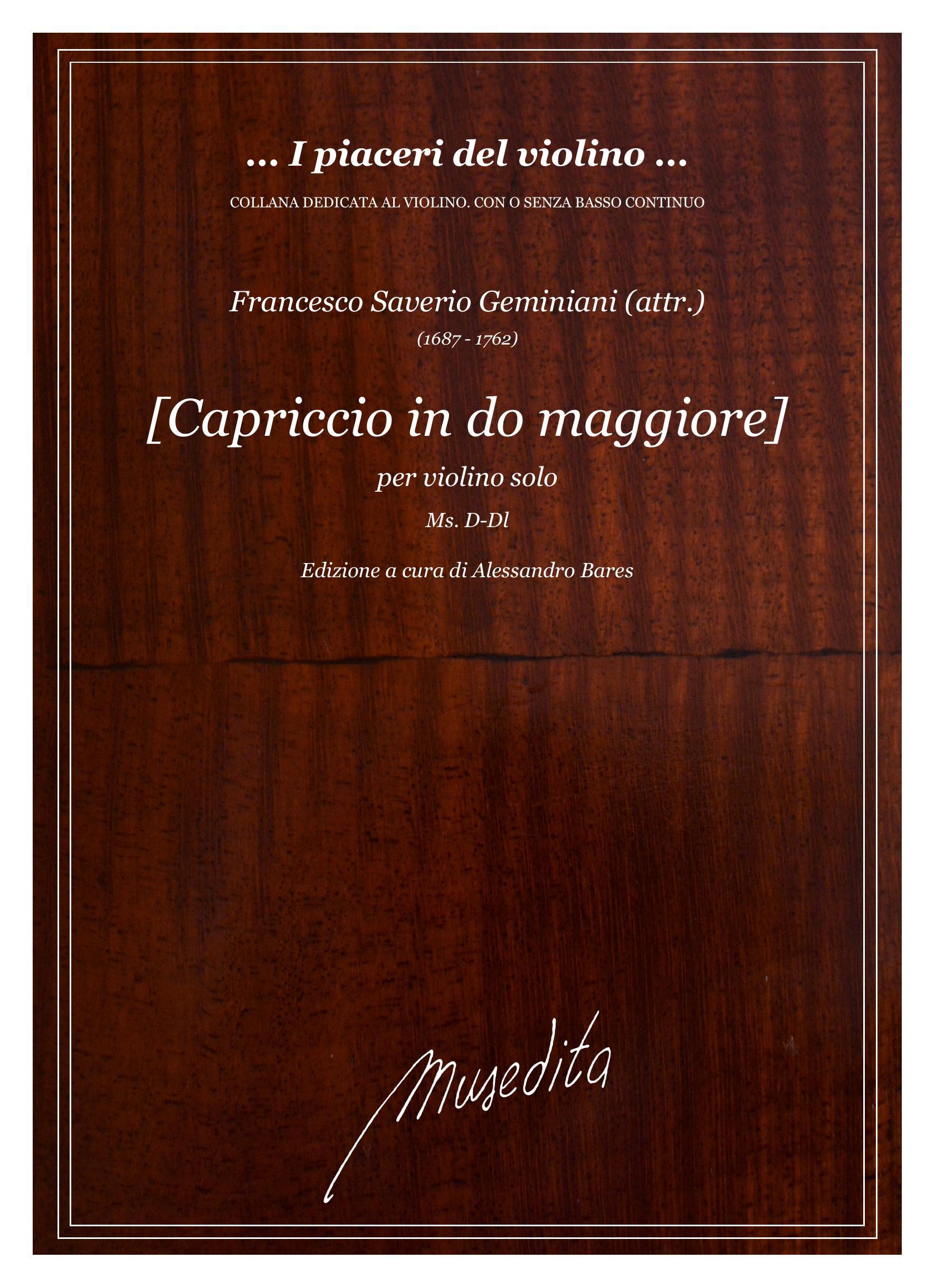 F.Geminiani: [Capriccio in do maggiore] (Ms, D-Dl)